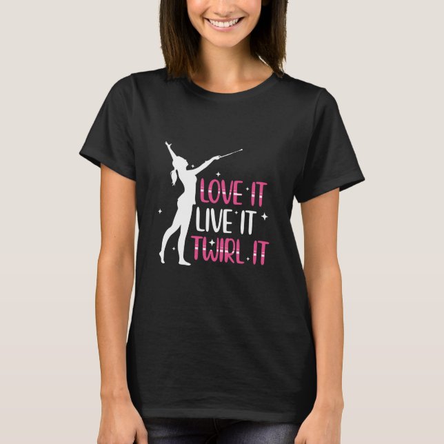 Baton Twirling Redewendungen | Dancing Dancer Gesc T-Shirt (Vorderseite)