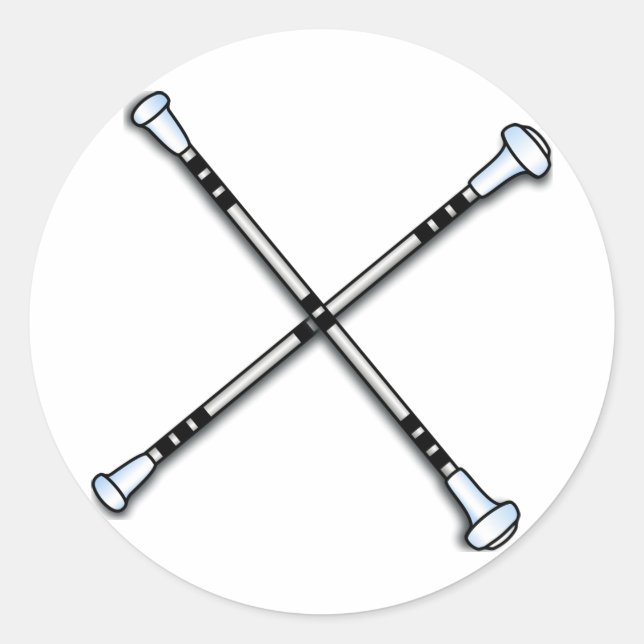 Baton/Twirling Runder Aufkleber (Vorderseite)