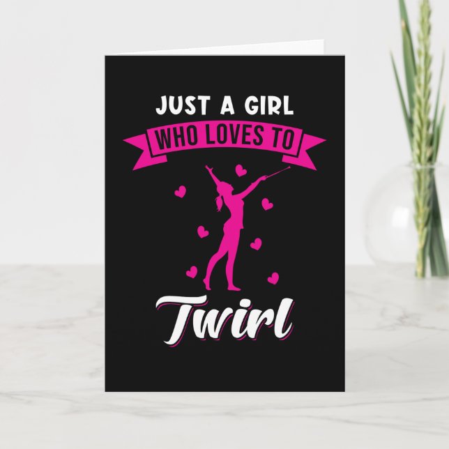 Baton Twirling Spruch Sport Twirl Karte (Vorderseite)