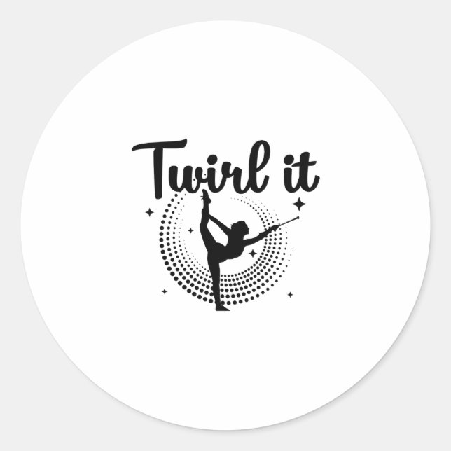 Baton Twirling| Tanzgeschenk für Majoret Runder Aufkleber (Vorderseite)