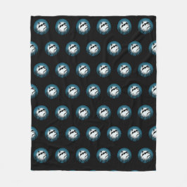 Bats and Trees Against the Moon Fleecedecke