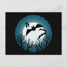 Bats and Trees Against the Moon Postkarte