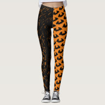 Bats et Lineart noir - Leggings orange