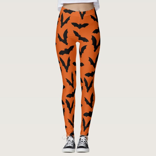 Bats Halloween Leggings (Devant)