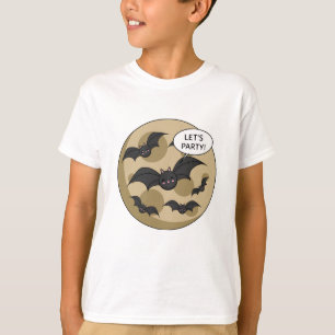 Bats Having Party on Full Moon T-Shirt