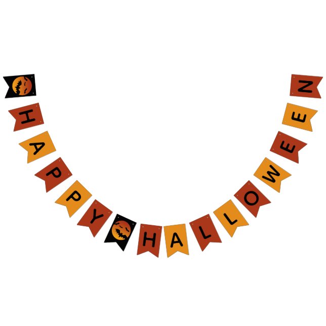 Bats Moon Happy Halloween Banner (Alle)