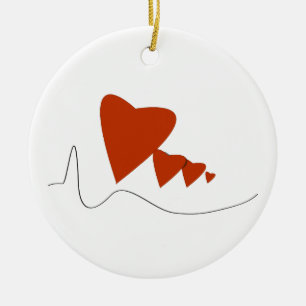 Battements de coeur - ornement - personnalisables