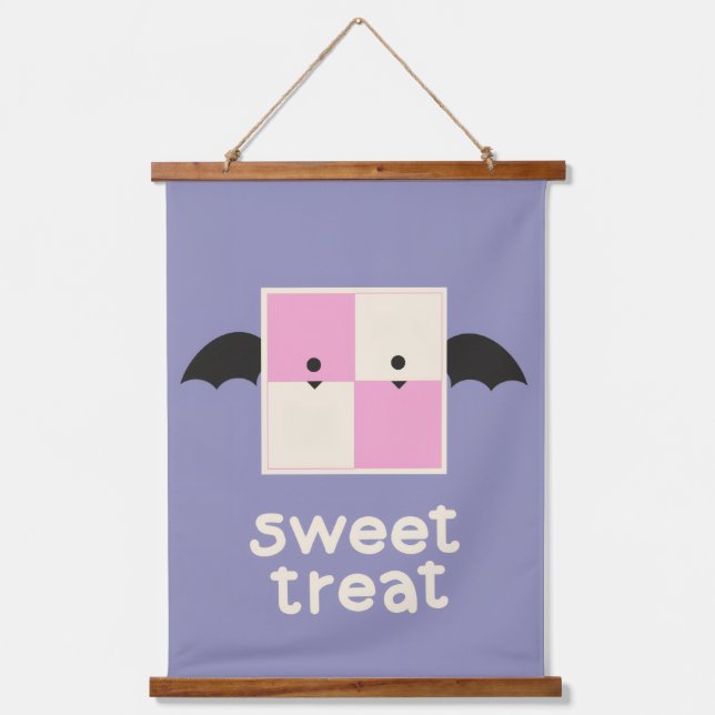 Battenberg Buddies - Tapisserie aus Holz Wandteppich Mit Holzrahmen (Vorderseite)