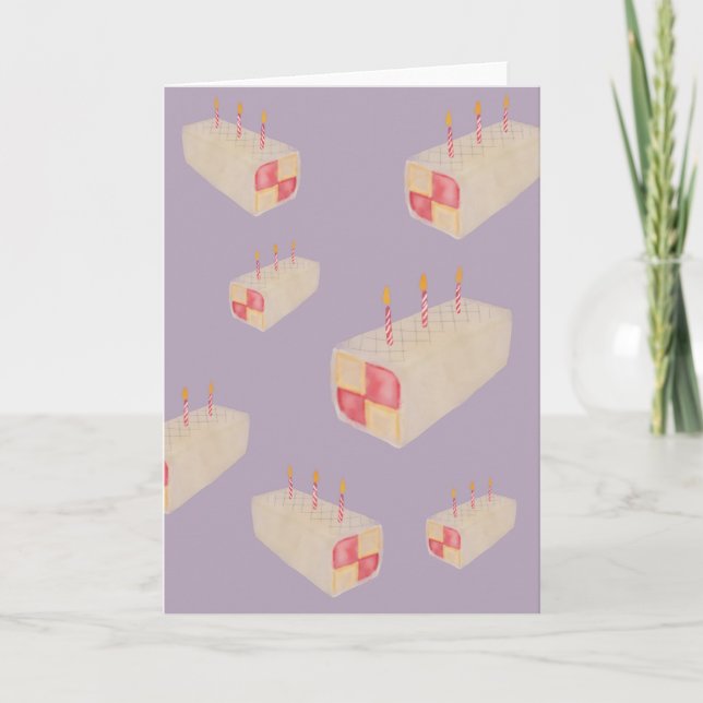 Battenburg Cake Galore Birthday Card Karte (Vorderseite)