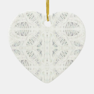 BATTENBURG LACE Céramique Ornement de coeur