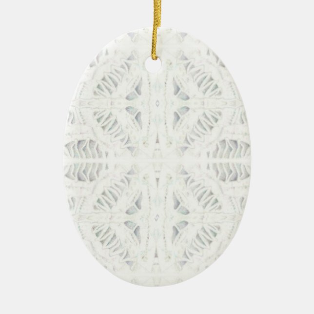 BATTENBURG LACE Keramik Oval Jazz Ornament (Vorne)