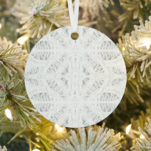 BATTENBURG LACE Metal Round Ornament Aus Metall