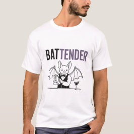 Battender – Lustiger Fledermaus-Barkeeper-Wortwitz T-Shirt