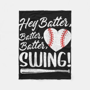Batter Swing Baseball Herz Mama Niedlich Frauen Mo Fleecedecke