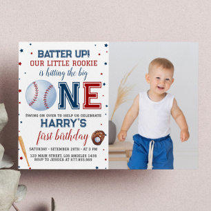 Batter Up Baseball 1er Invitation anniversaire