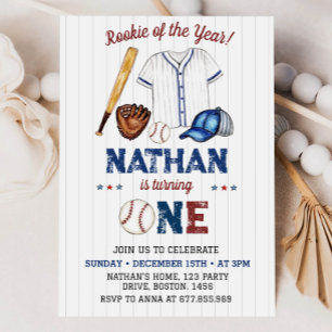 Batter Up Baseball 1er Invitation anniversaire