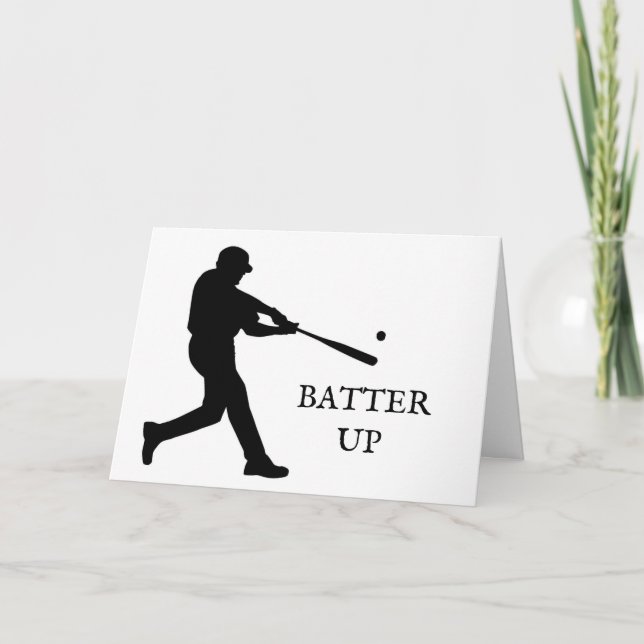 *BATTER UP & SCORE A RUN** IHR GEBURTSTAG KARTE (Vorderseite)