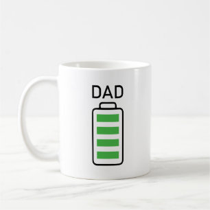Batterie Full Dad Mug - Cadeau pour papa, grand-pè