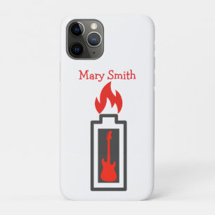 Batterie, Gitarre und Flamme Case-Mate iPhone Hülle