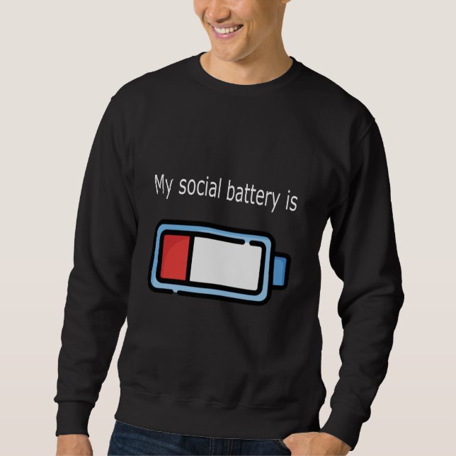 Batterie-Icon-Version Sweatshirt (Vorderseite)