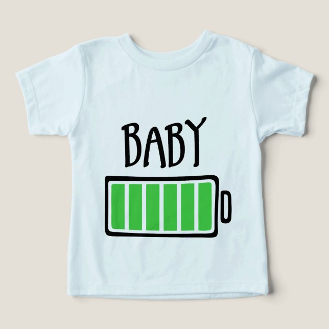 Batterie leer – Baby (Design Vorderseite)