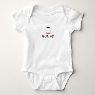 "BATTERIE LEER. (Füttern zum Aufladen)" Humorvolle Baby Strampler