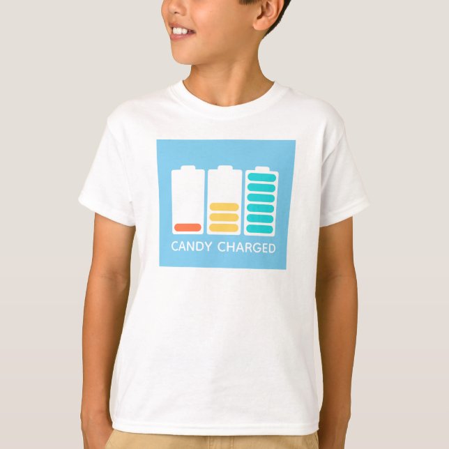 Batterieenergie, die von Candy Funny aufgeladen wi T-Shirt (Vorderseite)