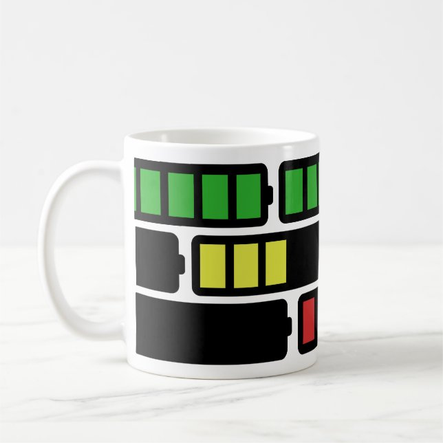 Batterieladung Red Green Coffee Coffein Tasse (Links)
