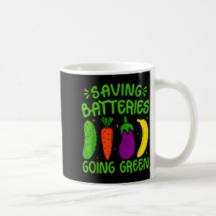 Batterien sparen, umweltfreundlich lustig unangebr kaffeetasse