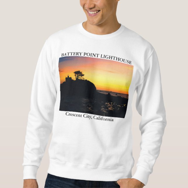 Batteriepunkt Leuchtturm, Crescent City California Sweatshirt (Vorderseite)