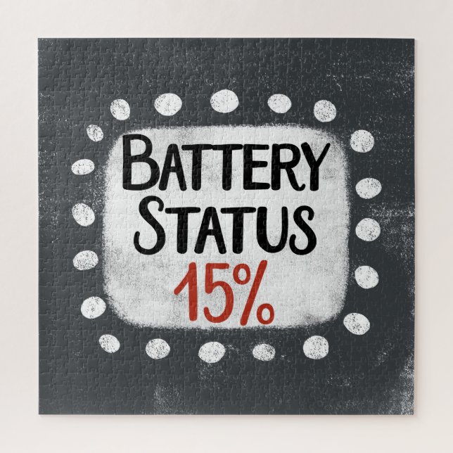 Batteriestatus 15 % Jigsaw-Puzzle (Vertikal)