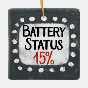 Batteriestatus 15 Prozent Ziereinrichtung Keramikornament