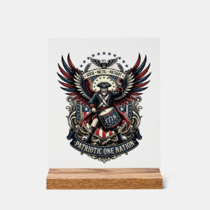 Batteur Patriotique De Musique De Liberté Rock Mét