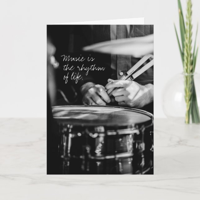 Batteur Rythme de vie Anniversaire Carte de voeux  (Devant)