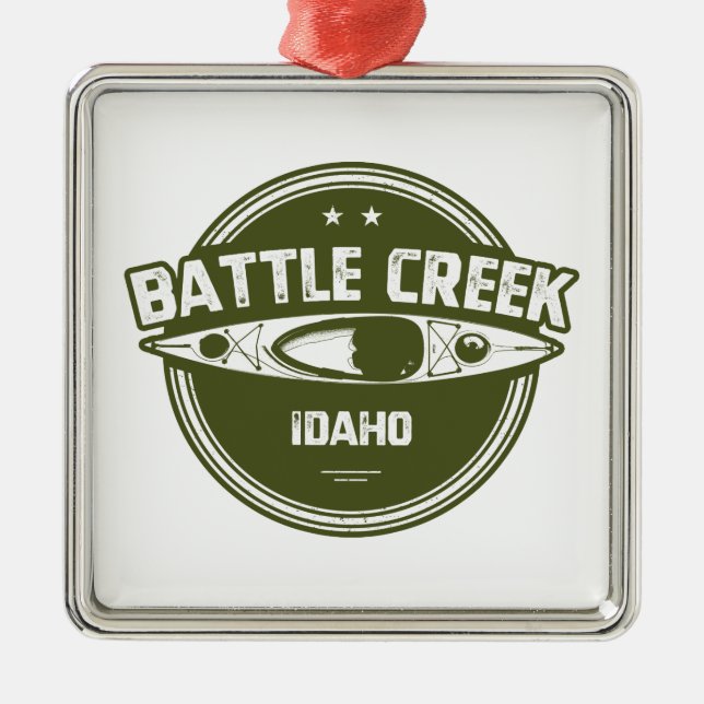 Battle Creek Wild und Landschaftlicher Fluss Idaho Ornament Aus Metall (Vorne)