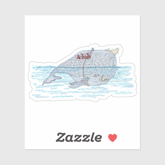 Battle Horn-Whale Aufkleber (Blatt)