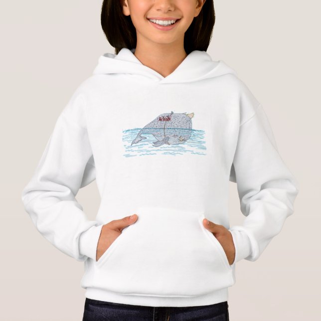 Battle Horn-Whale Hoodie (Vorderseite)