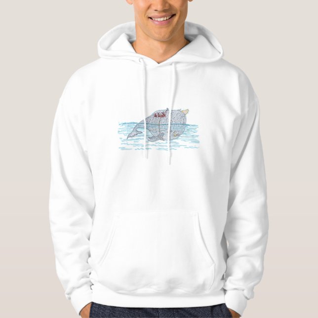 Battle Horn-Whale Hoodie (Vorderseite)