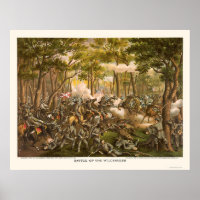 Battle of the Wilderness by Kurz and Allison 1864