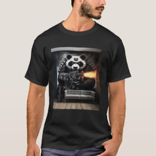 Battle Panda Firstmaschine Gun Wall Mural Room i T-Shirt