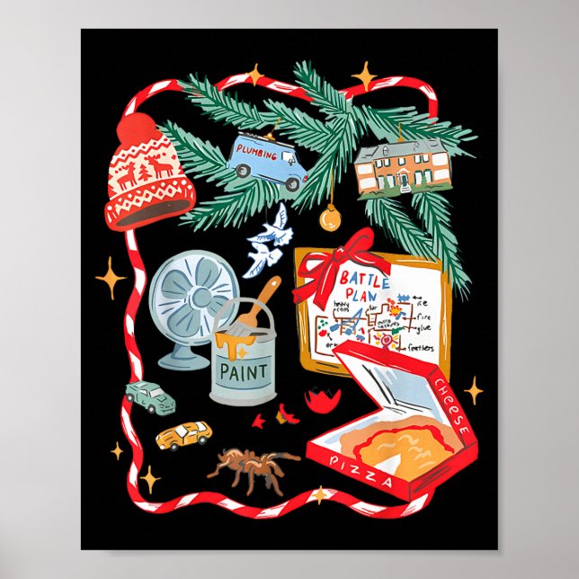 Battle Plan Funny Christmas Home Kids Hand Dawn Al Poster (Vorne)