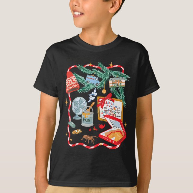 Battle Plan Funny Christmas Home Kids Hand Dawn Al T-Shirt (Vorderseite)