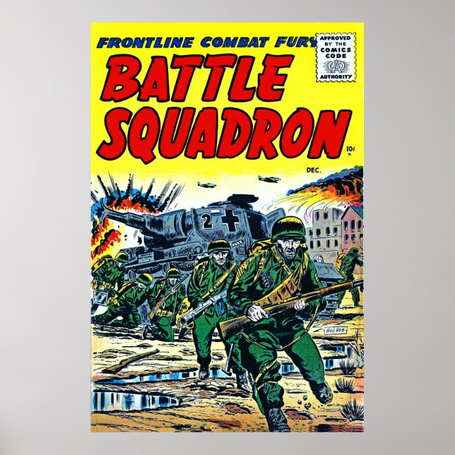Battle Squadron Hubschrauber Krieg Vintag Poster (Vorne)