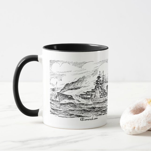 Battleship Bismarck Mug Tasse (Mit Donut)
