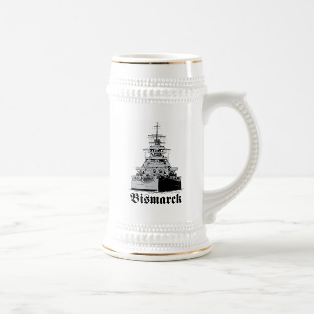 Battleship Bismarck Stein Bierglas (Rechts)