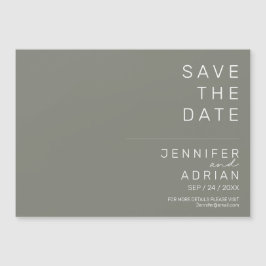 Battleship Gray Minimal Modern Save the Date Magnetkarte
