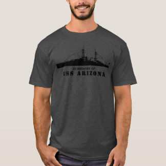 Battleship USS Arizona Silhouette im Gedenken an T-Shirt