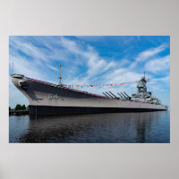 Battleship USS Wisconsin BB-64 Dress Ship