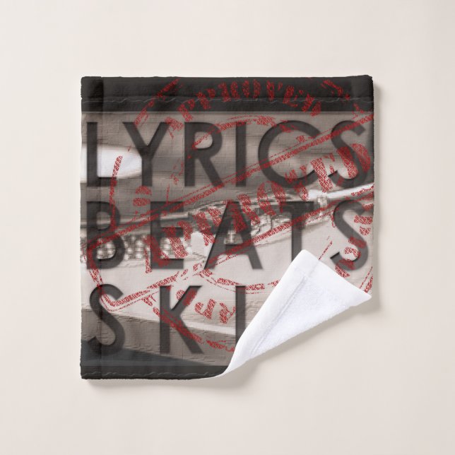 BATTRE LES LYRIQUES DE COMPÉTENCES SUR L'HIP HOP T (Gant de toilette)