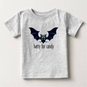 Batty für Süßigkeits-Kleinkind-Halloween-Shirt Baby T-shirt